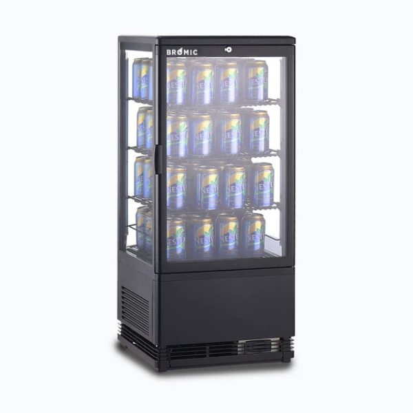 Bromic Flat Glass 78L LED Countertop Beverage Chiller - CT0080G4B