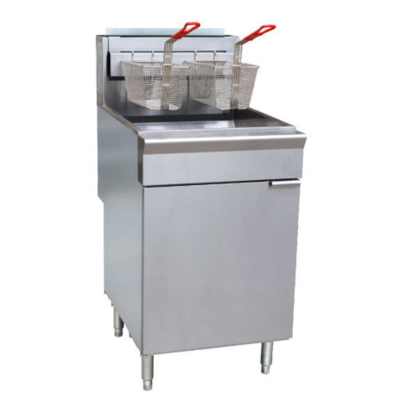 Commercial 37 Litre Stainless Gas Fryer With 4 Burner Tubes